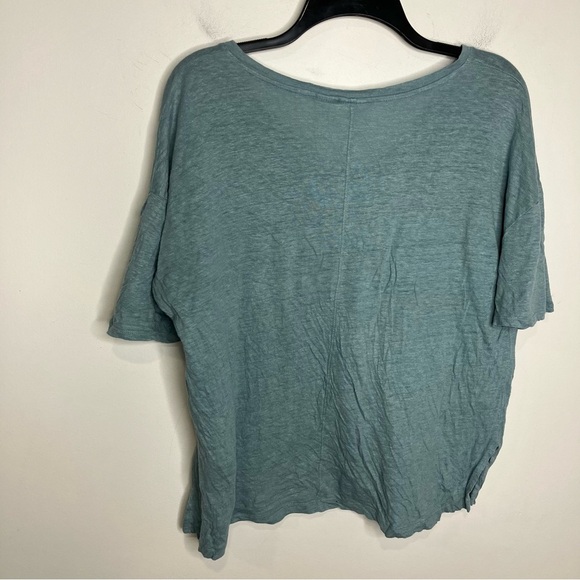 C & C California 100% linen top blue v-neck size medium oversized - Picture 6 of 6